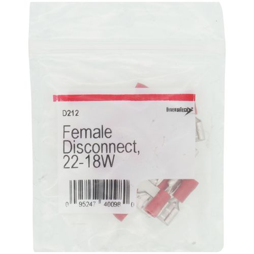 Main product image of 1/4" Insulated Female Disconnect, 22-18 W (16 Pack)