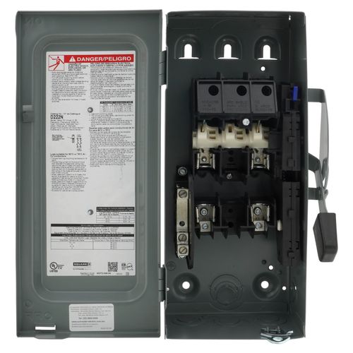 Main product image of 60A Fusible General Duty Safety Switch, 2 Pole, NEMA 1 Enclosure w/ Neutral (240VAC)