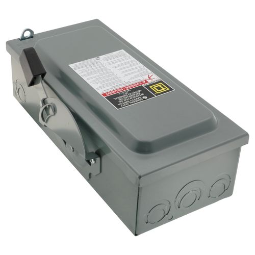 Main product image of 60A Fusible General Duty Safety Switch, 2 Pole, NEMA 1 Enclosure w/ Neutral (240VAC)