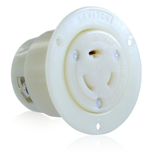 Main product image of 20A, 347V Flanged Outlet Locking Receptacle, Industrial Grade