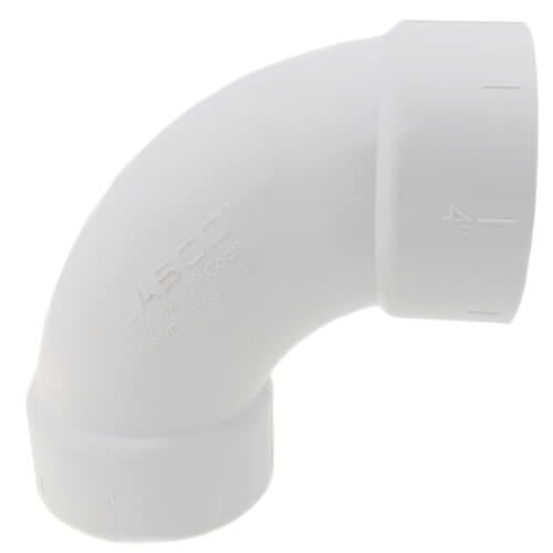 Main product image of 4" PVC DWV Long Turn 90-Degree Elbow