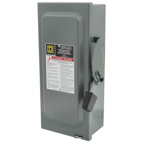 Main product image of 60A Fusible General Duty Safety Switch, 3 Pole, NEMA 1 Enclosure w/ Neutral (240VAC)