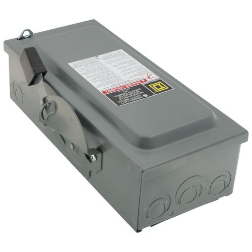 Main product image of 60A Fusible General Duty Safety Switch, 3 Pole, NEMA 1 Enclosure w/ Neutral (240VAC)