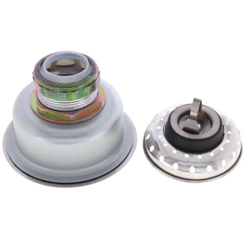 Main product image of Dayton 3-1/2" Stainless Steel Drain with Removable Basket Strainer and Rubber Stopper, D361125