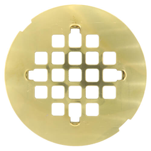 Main product image of 4-1/4" Polished Brass PVD Snap-In Shower Drain Strainer