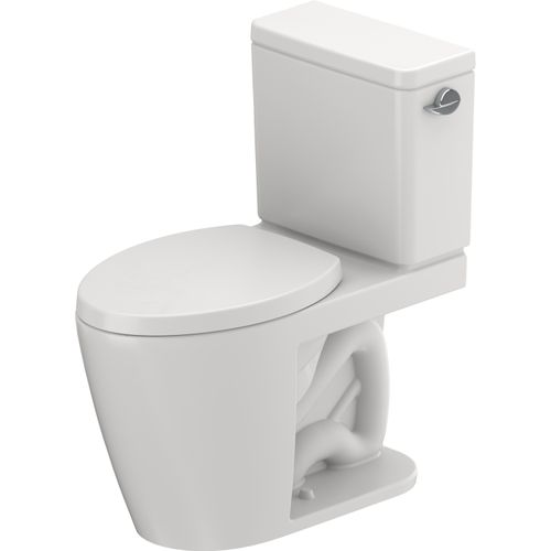 Main product image of D-Neo PRO 1.28 GPF Rimless Elongated Two Piece Toilet Bowl, Single Flush, ADA Compliant, w/ DuraShield, Right Lever Flush and Seat (White)