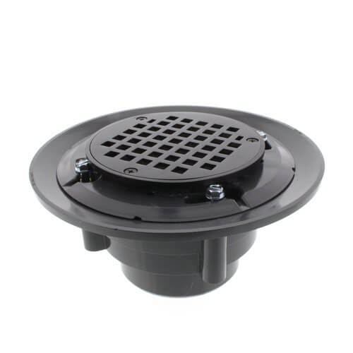 Main product image of 3" x 4" Oil Rubbed Bronze Heavy Duty Shower Drain w/ 5" Round Strainer