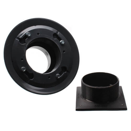 Main product image of 3" x 4" Oil Rubbed Bronze Heavy Duty PVC Shower Drain w/ 5" Square Strainer