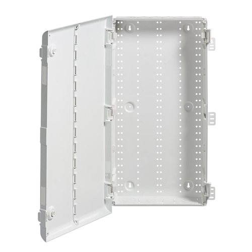 Main product image of 28" Wireless Structured Media Enclosure w/ Vented Hinged Door, Plastic (White)