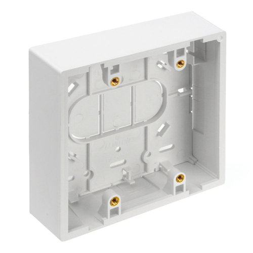 Main product image of Surface-mount Back Box, Dual-Gang, 1.45" Box Depth (White)
