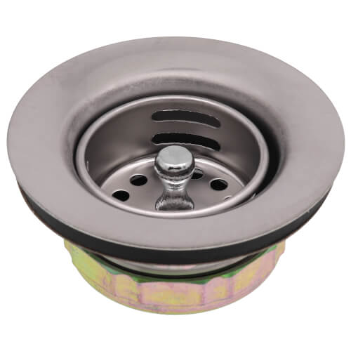 Main product image of Stainless Steel Drain with Removable Basket Strainer and Rubber Stopper, D5018A