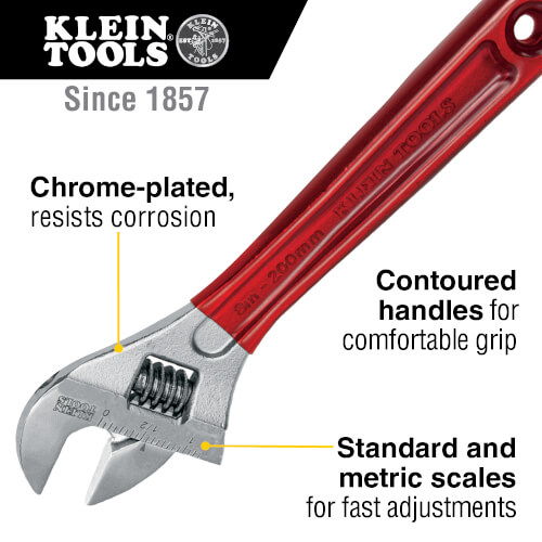 Main product image of 8" Extra Capacity Adjustable Wrench