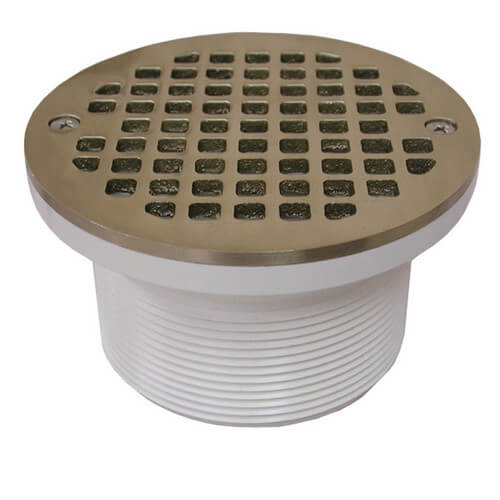 Main product image of 5" Round Old World Bronze Strainer w/ 3-1/2" PVC Spud