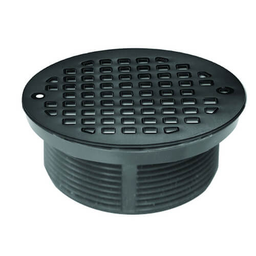 Main product image of 5" Round Brushed Nickel Strainer w/ 3-1/2" PVC Spud