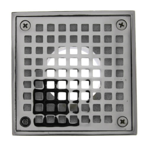 D60942 Jones Stephens D60942 4" Square Chrome Plated Strainer w/ 2