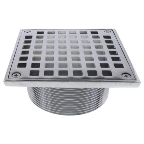 Main product image of 5" Square Chrome Plated Strainer w/ 3-1/2" Metal Spud