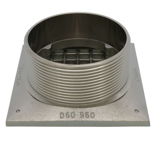 Main product image of 5" Square Brushed Nickel Strainer w/ 3-1/2" Metal Spud