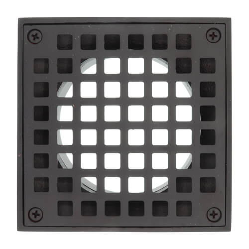 Main product image of 5" Square Oil Rubbed Bronze Strainer w/ 3-1/2" Metal Spud