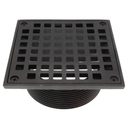 Main product image of 5" Square Oil Rubbed Bronze Strainer w/ 3-1/2" Metal Spud