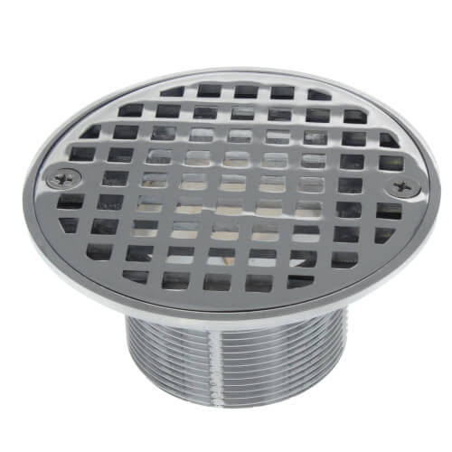 Main product image of 4-1/4" Round Chrome Plated Strainer w/ 2" Metal Spud