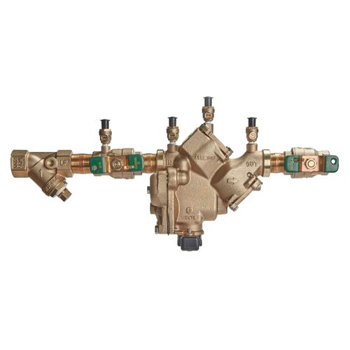 Main product image of 3/4" LF909-QT-S-FS Lead Free Reduced Pressure Zone Backflow Preventer Assembly, Quarter Turn, w/ Backflow Flood Sensor and Bronze Strainer