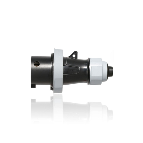 Main product image of 20A 347/600V 3PH, 4P, 5W IEC 60309-1 & 60309-2 Pin & Sleeve Plug w/ Screwless Clamp, NSF (Black)