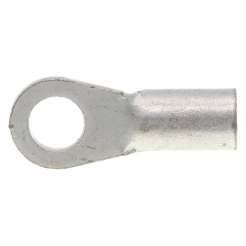Main product image of 1/4" Bolt Hole Non-Insulated Large Brazed Seam Copper Ring Terminal, 8 AWG