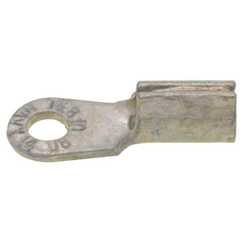 Main product image of #10 Bolt Hole Non-Insulated Large Brazed Seam Copper Ring Terminal, 8 AWG