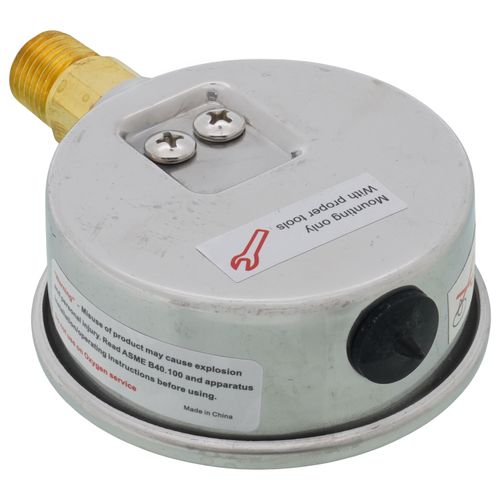 Main product image of D82LFB, 1/4" NPT, 2-1/2" Dial, Industrial Pressure Gauge with Lower Mount (0-160 PSI)