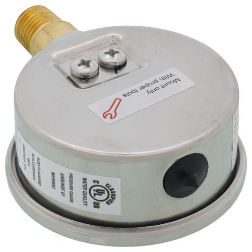 Main product image of D82LFB, 1/4" NPT, 2-1/2" Dial, Industrial Pressure Gauge with Lower Mount (0-200 PSI)
