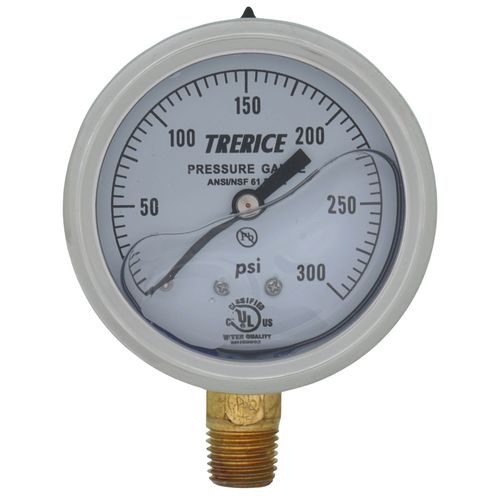 Main product image of D82LFB, 1/4" NPT, 2-1/2" Dial, Industrial Pressure Gauge with Lower Mount (0-300 PSI)
