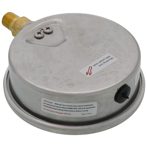 Main product image of D82LFB, 1/4" NPT, 4" Dial, Industrial Pressure Gauge with Lower Mount (0-300 PSI)