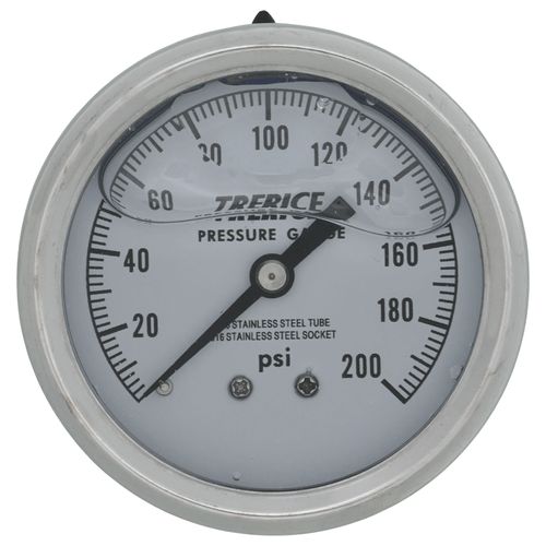 Main product image of D83LFSS, 1/4" NPT, 2-1/2" Dial, Industrial Pressure Gauge with CBM (0-200 PSI)