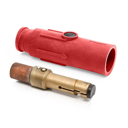 Main product image of 22 Series Plug, Male, 690A Max, 600V Crimp Tube Termination, 500-750 MCM Cable Range (Red)