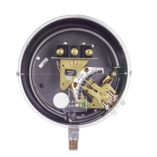 Main product image of Brass Bourdon Tube SPDT Pressure Switch w/ Mercury Switch (5 - 100 PSIG)
