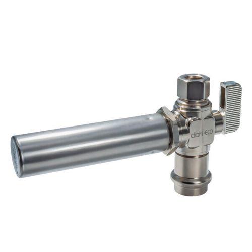 Main product image of 1/2" Female Press x 3/8" OD Comp Straight Stop Valve w/ Water Hammer Arrester, Lead Free (Chrome Plated)