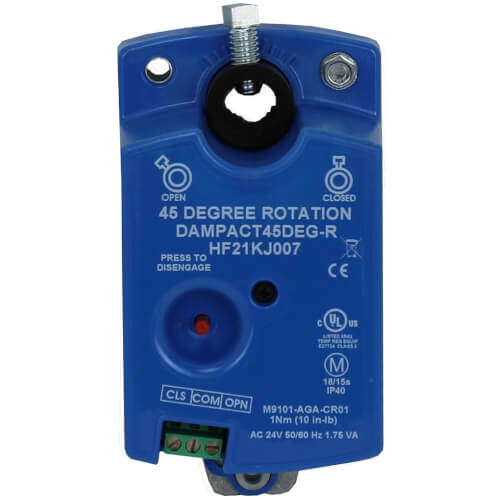 Main product image of 45° Damper Actuator (for Round Dampers), DAMPACT45DEGR