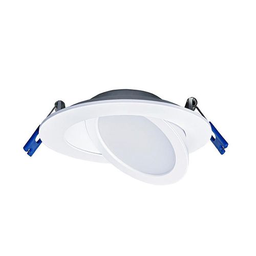Main product image of 4" Round Aperture Adjustable Slim Downlight, 5 CCT Selectable - Matte White (12W)
