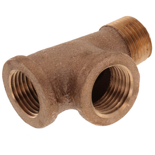 1/2" F x M x F Brass Street Tee (Lead Free)
