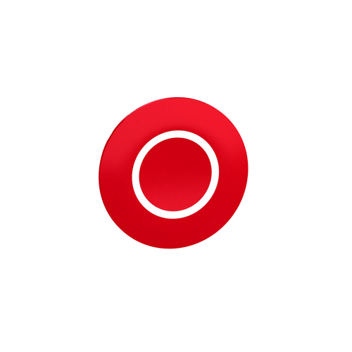 Main product image of Harmony ZB Round White Marked O Push Button Cap - Red