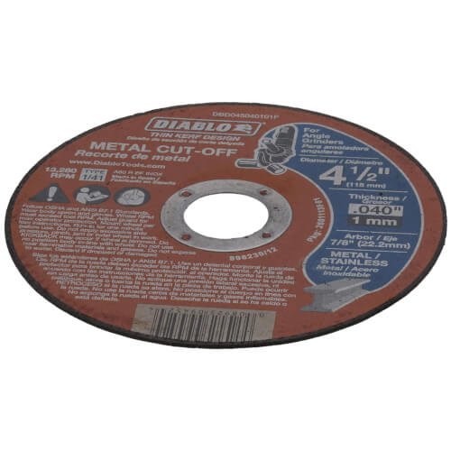 4-1/2" Metal Cut Off Disc w/ Thin Kerf