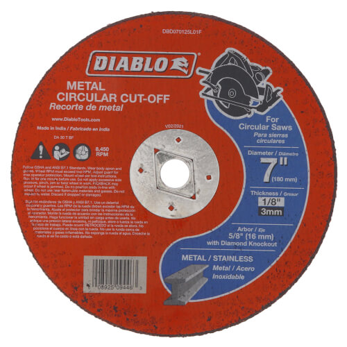 7" Metal Circular Cut Off Disc