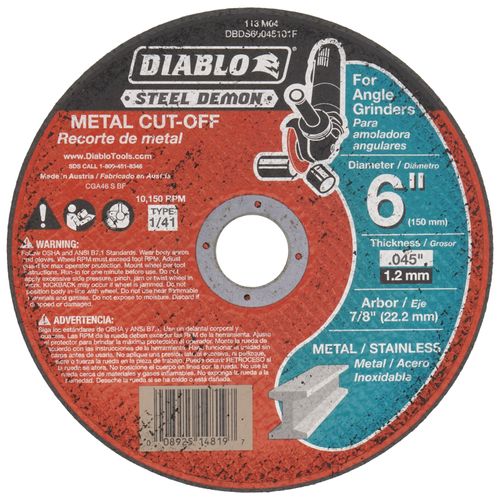 Main product image of 6" Metal Circular Cut Off Disc