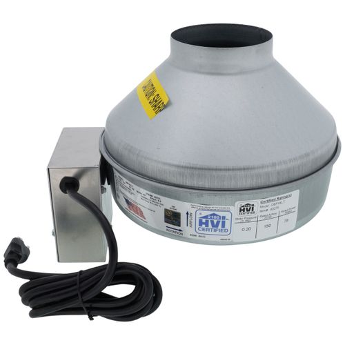 Main product image of DBF4XLT Duct Booster Fan (Metal) w/ Cord and Wall Mt. Indicator Panel