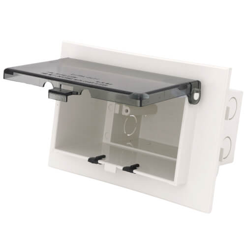 Main product image of 1-Gang Weatherproof Low Profile Recessed Inbox Horizontal Mount, for New Brick (Clear)