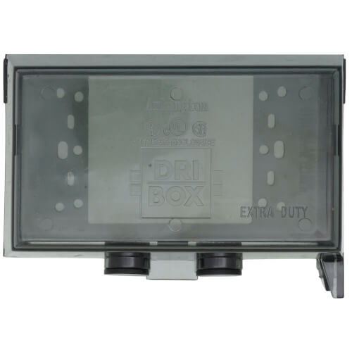 Main product image of 1- Gang Horizontal Dri-Box Adapter w/ Non-Metallic Cover & Base (Clear)