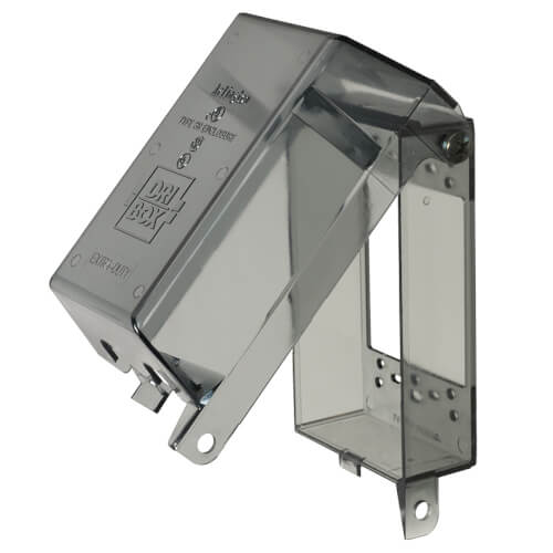 Main product image of 1- Gang Vertical Dri-Box Adapter w/ Non-Metallic Cover & Base (Clear)