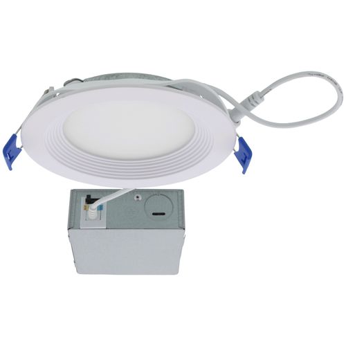 Main product image of 4" Round Baffle Slim Downlight, 5 CCT Selectable - Matte White (12W)