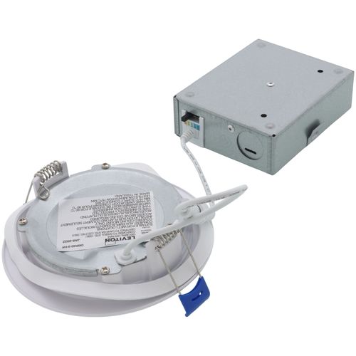 Main product image of 4" Round Baffle Slim Downlight, 5 CCT Selectable - Matte White (12W)