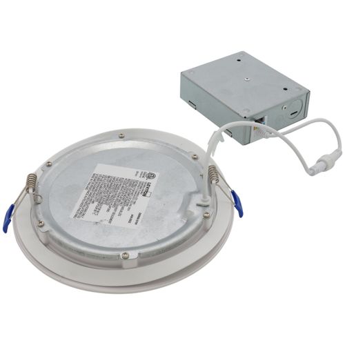 Main product image of 6" Round Baffle Slim Downlight, 5 CCT Selectable - Matte White (15W)